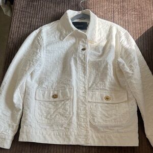 Coach Cream Textured Jacket
